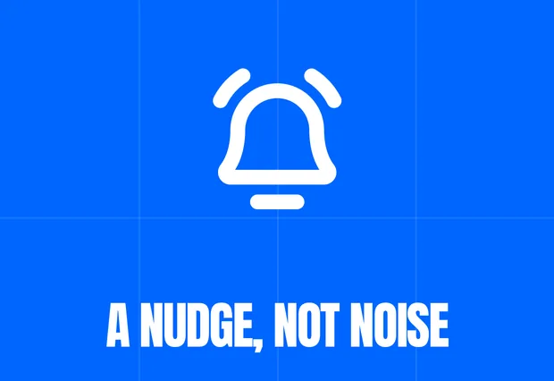 An AquaJoy screen reading "A nudge, not noise &mdash; every 2 hours, they stop when you hit your goal".
